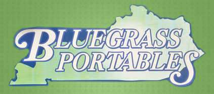 Business Logo for Bluegrass Portables 